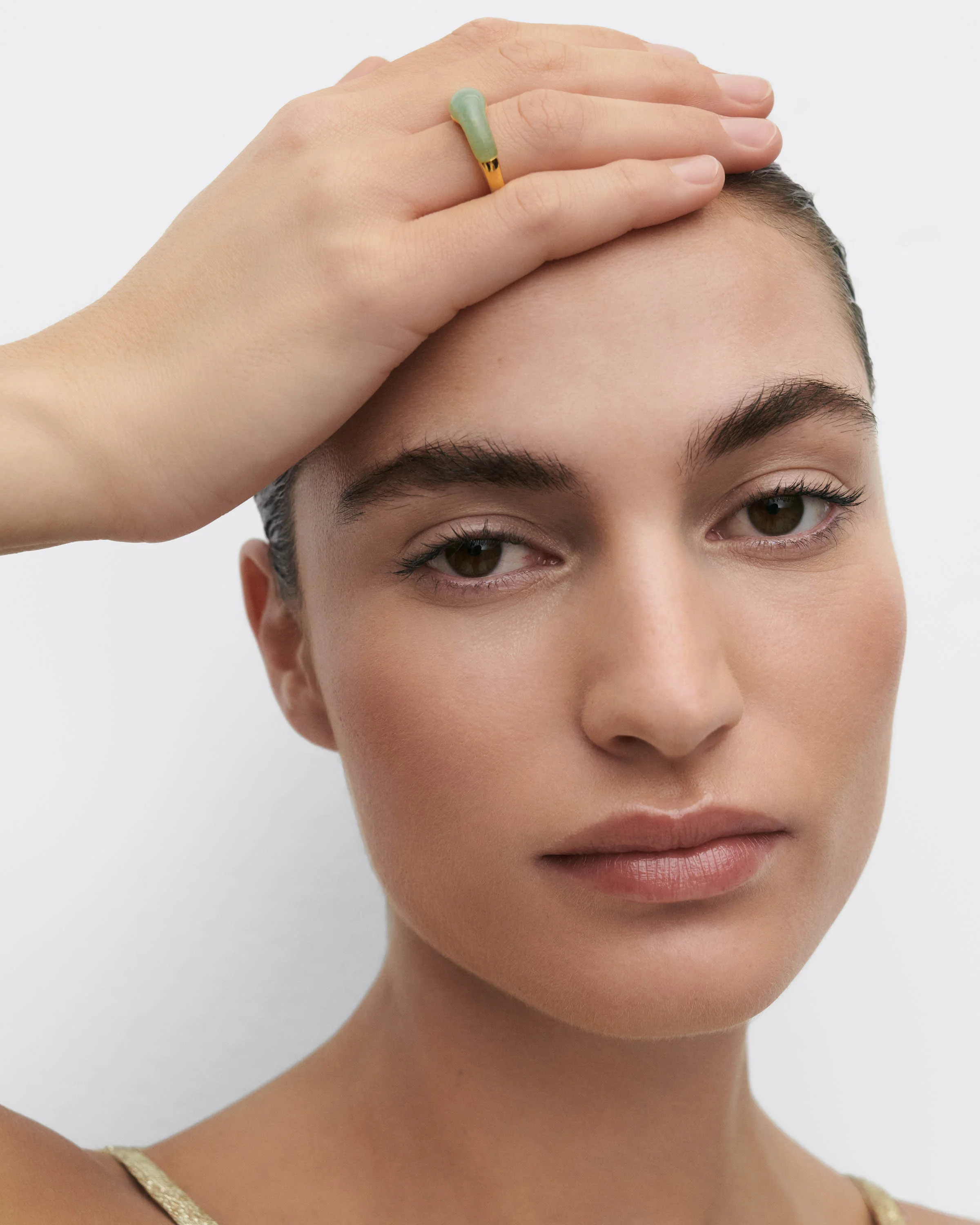 Green aventurine Nami ring