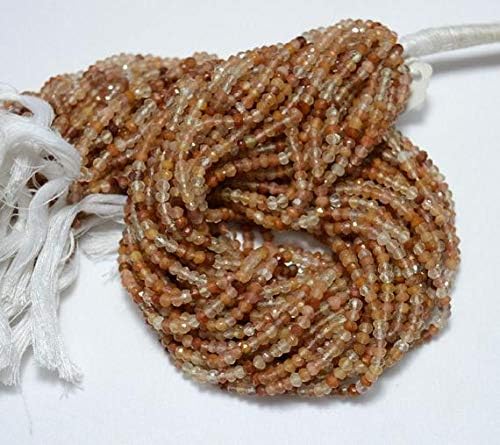 Copper Rutile Beads, Rutile Gem Stone, 3.5 mm Beads, Faceted Rondelle, Gemstone Beads, 13.5 Inch 5 Strands Code-HIGH-24388