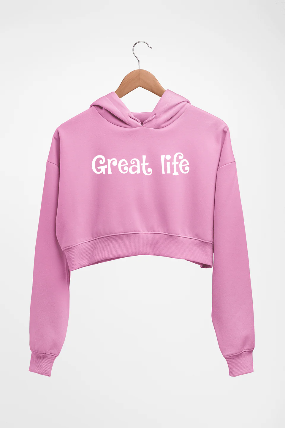 Great life Crop HOODIE FOR WOMEN