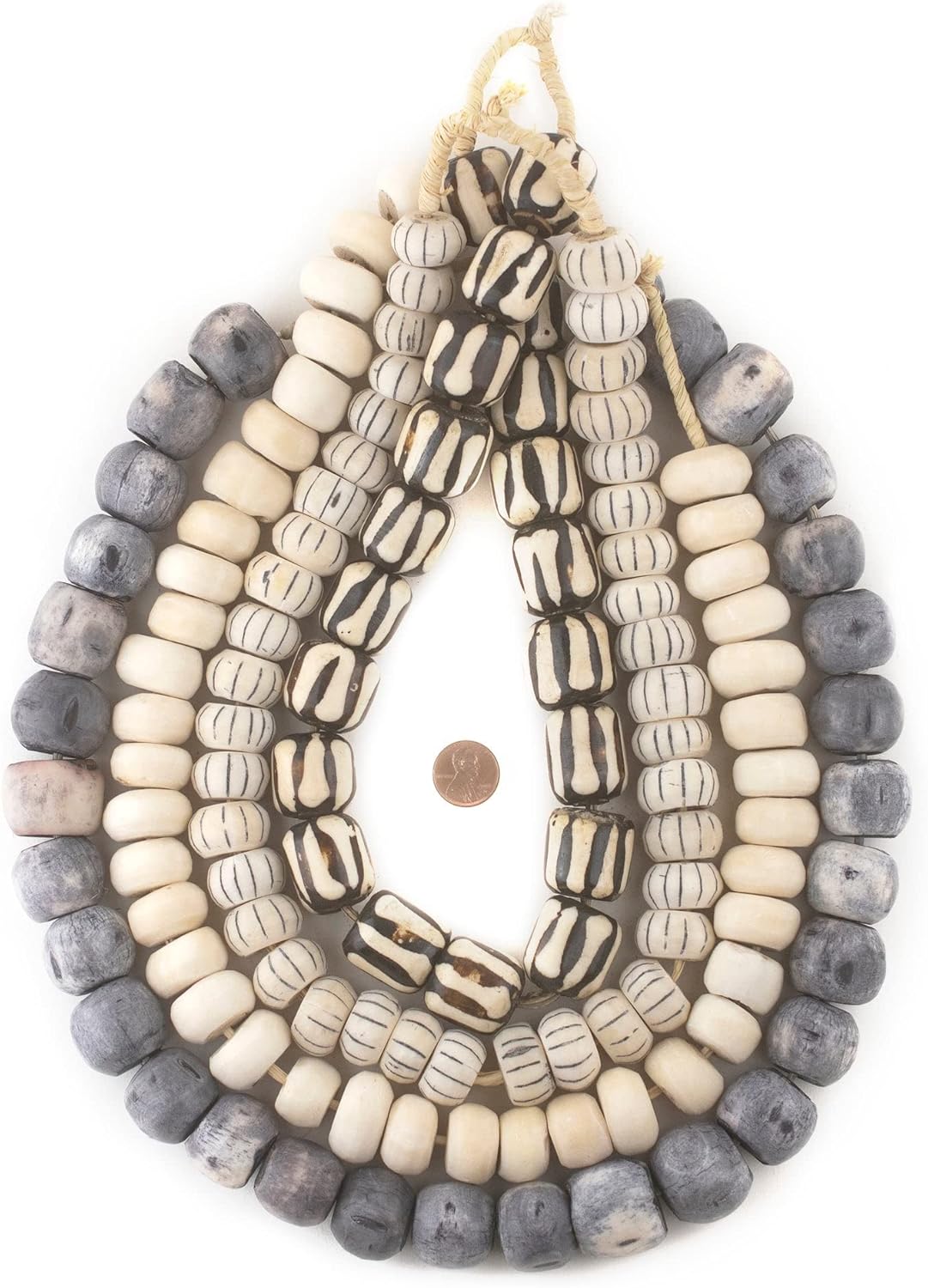 The Bead Chest Home Decor Beads Kit: Bone Essentials (4 Strand Bundle)