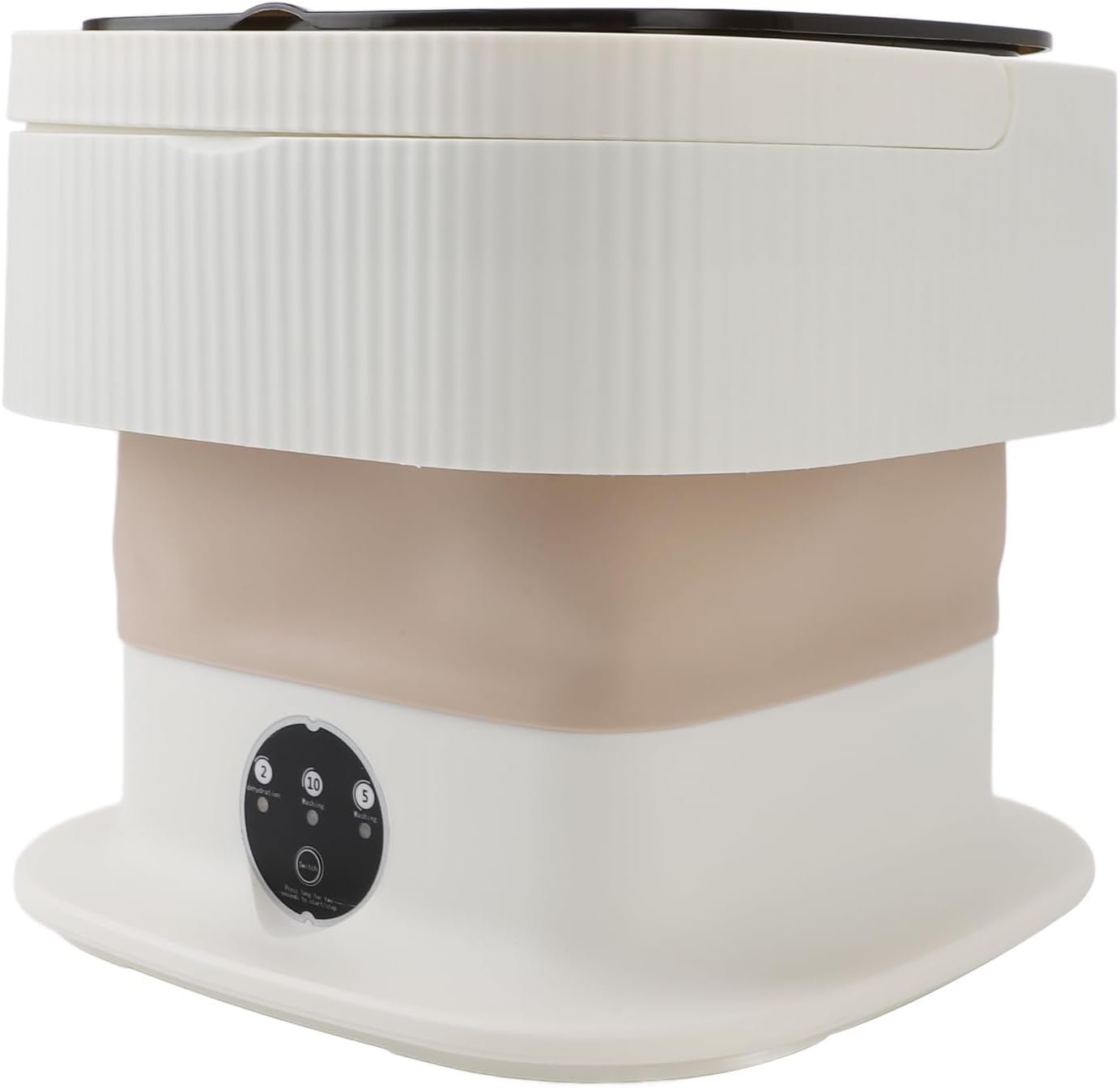 Mini Foldable Efficient Portable Washing Machine for Underwear Socks Towels (Khaki)