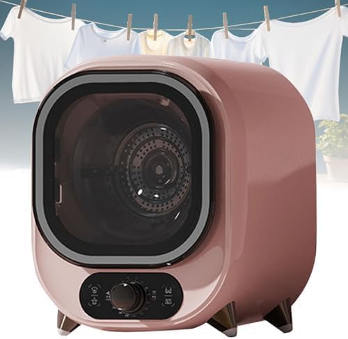 450W Compact Freestanding Tumble Dryer - Stainless Steel Tub, Custom Timer, Wall-Mounted Portable Clothes Dryer for Apartments