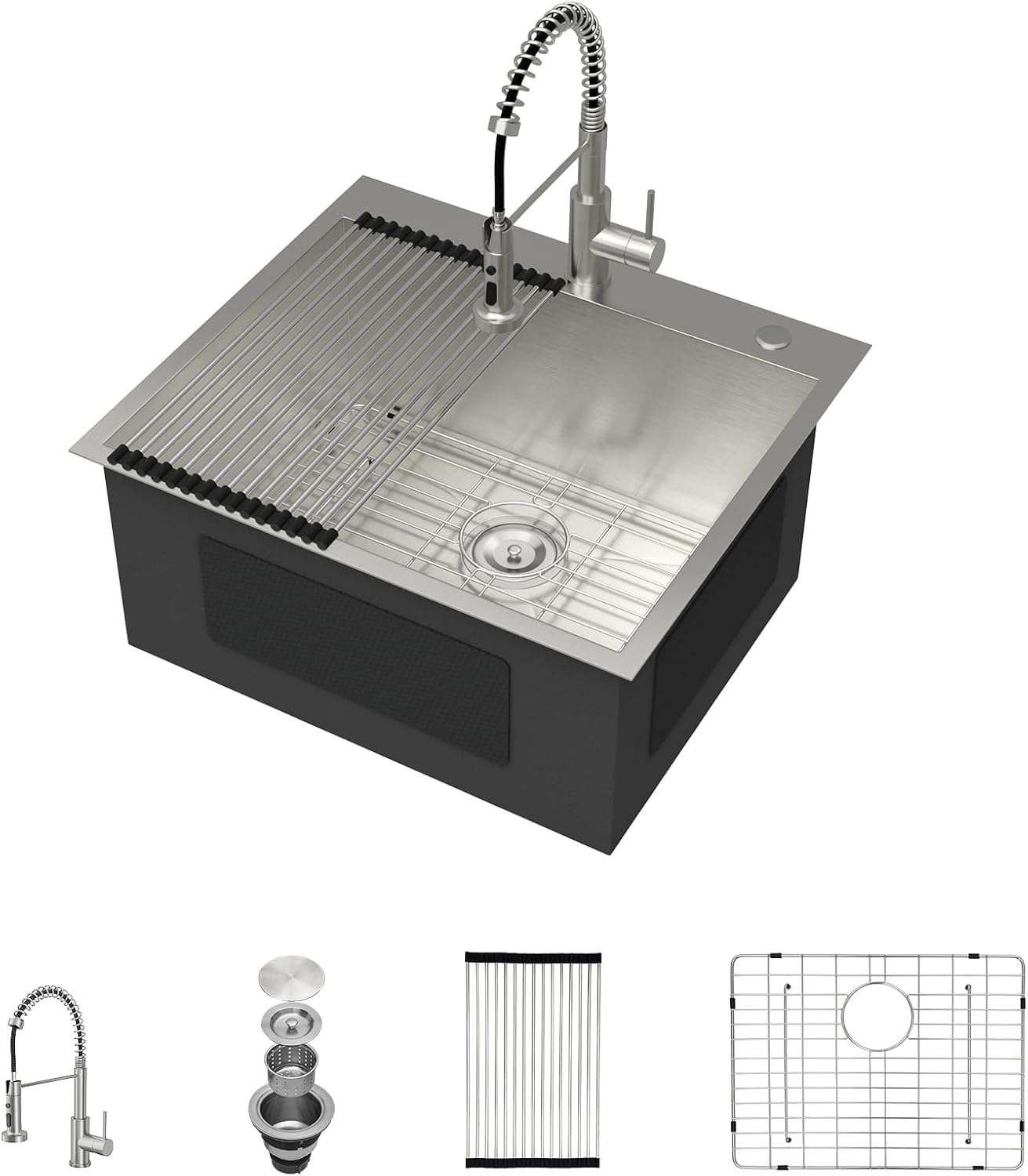 25 Inch Drop in Laundry Sink with Faucet - 25