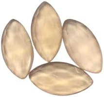 Natural Pink Chalcedony Marquise Rose Cut Flat Back Loose Gemstones for Earrings Pendant & Jewelry Making (10 Pieces) Set (11x22 MM)