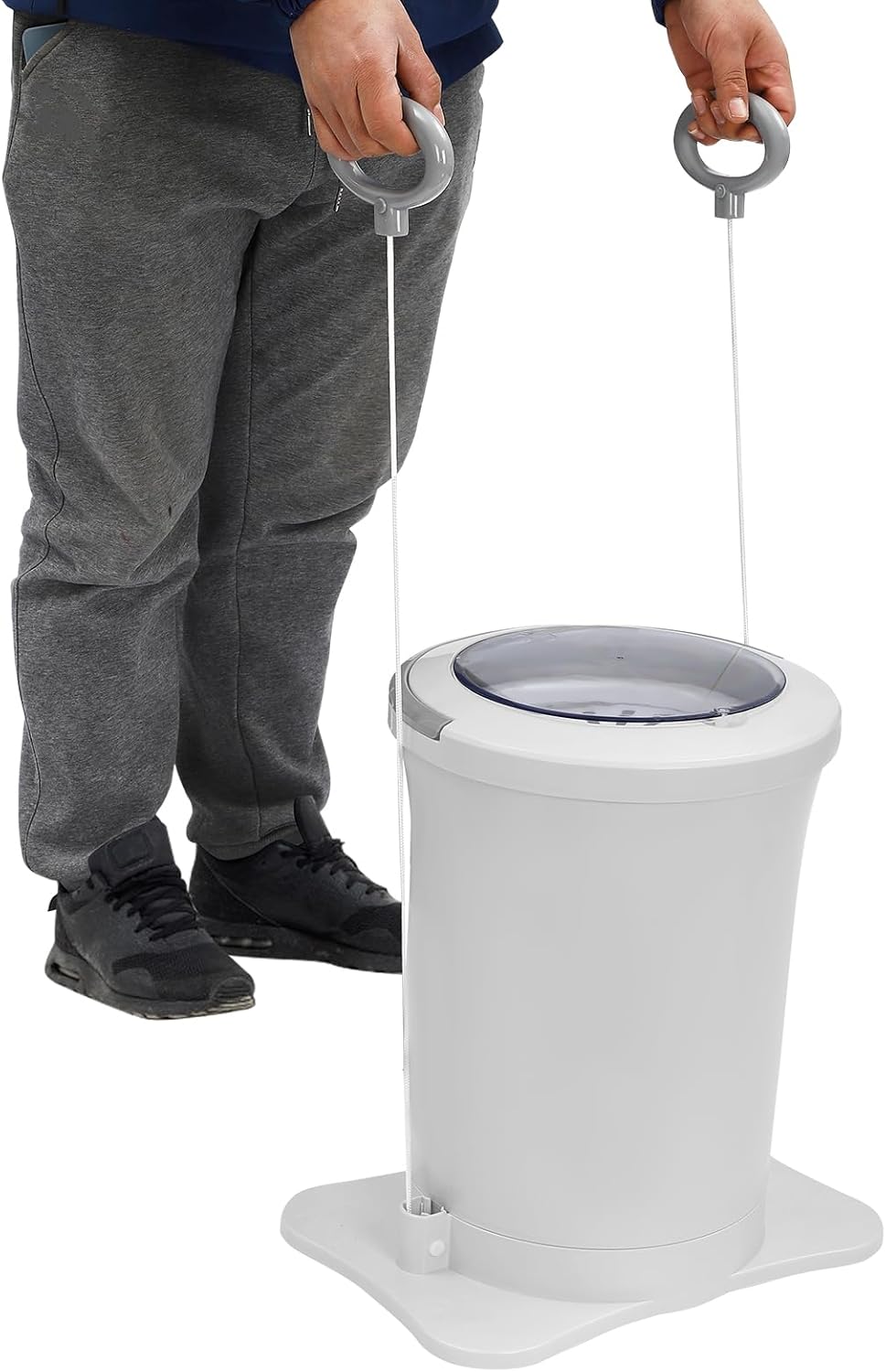 Manual Clothes Dehydrator Foot Pedal Laundry Dryer Compact Spin Dehydrator Non Electric Clothes Spinner Machine 12L/ 3.17Gallon Large Capacity Foot Powered Washing Machine for Wet Clothes