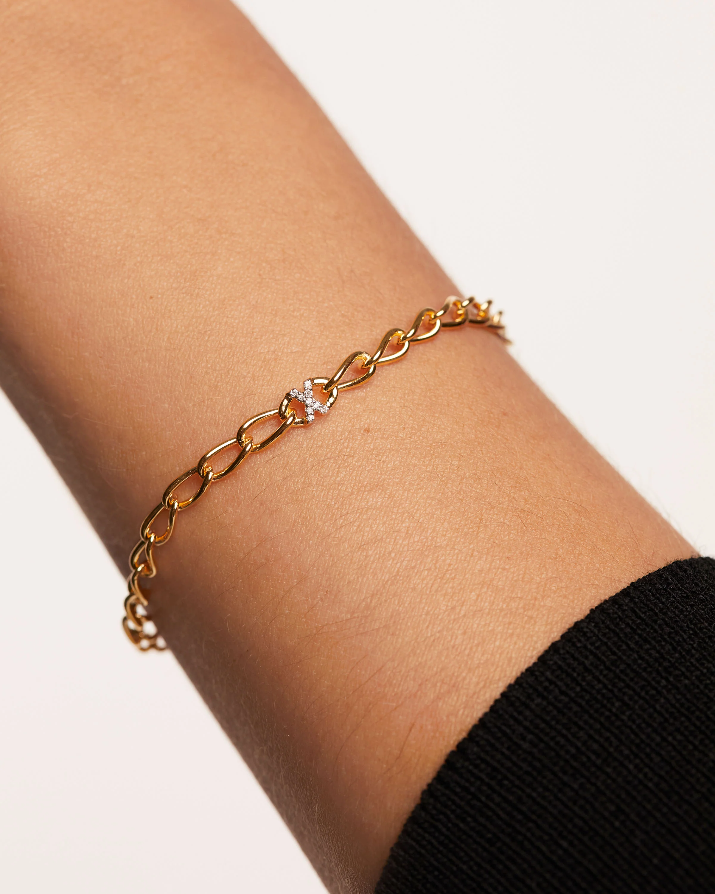 Letter X Chain Bracelet