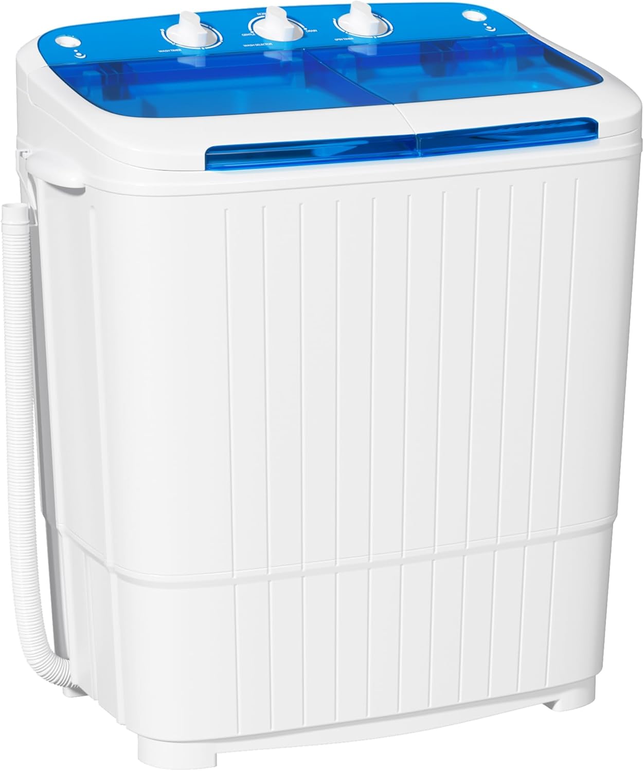INTERGREAT Portable Washer and Dryer, 16 lbs Mini Small Washing Machine Combo with Spin Dryer, Compact Twin Tub Laundry Washer Machine for Apartments, Dorm, Rv, Camping, Blue
