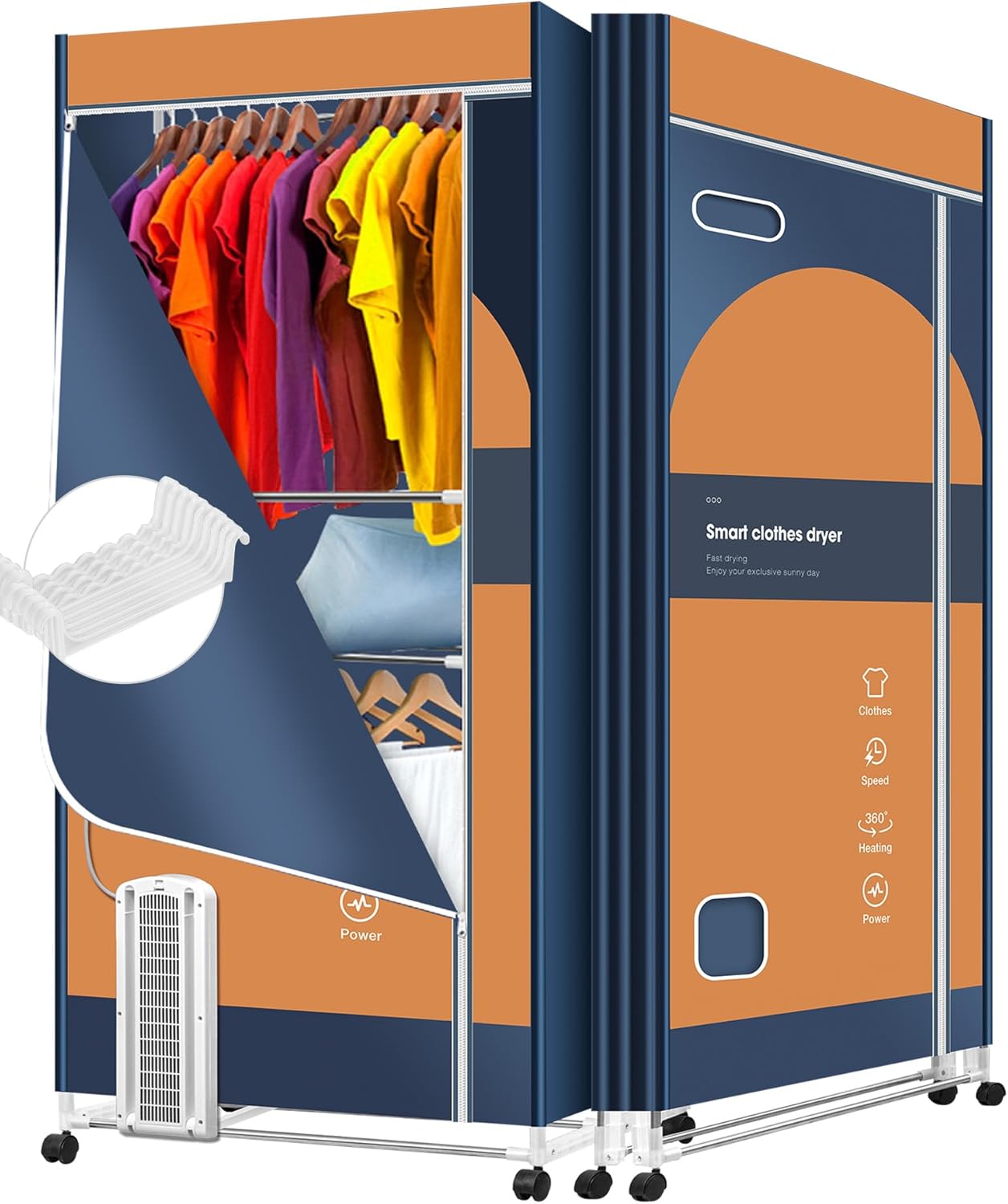 Portable Clothes Dryer, 110V -1600W Portable Dryer, 67Inch -3 Tier Foldable Clothes Dryers Rack, Energy Saving Portable Dryer for Apartment, Indoor, Travel, RV