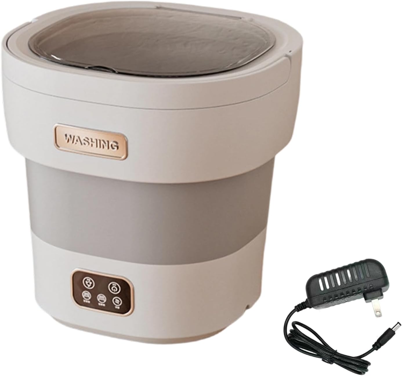 12L Mini Washing Machine, Foldable Portable Laundry Machine With Spin Basket, 3 Modes Deep Cleaning, Underwear Small Baby Clothes Suitable for Apartments Dormitories Hotels (Grey)