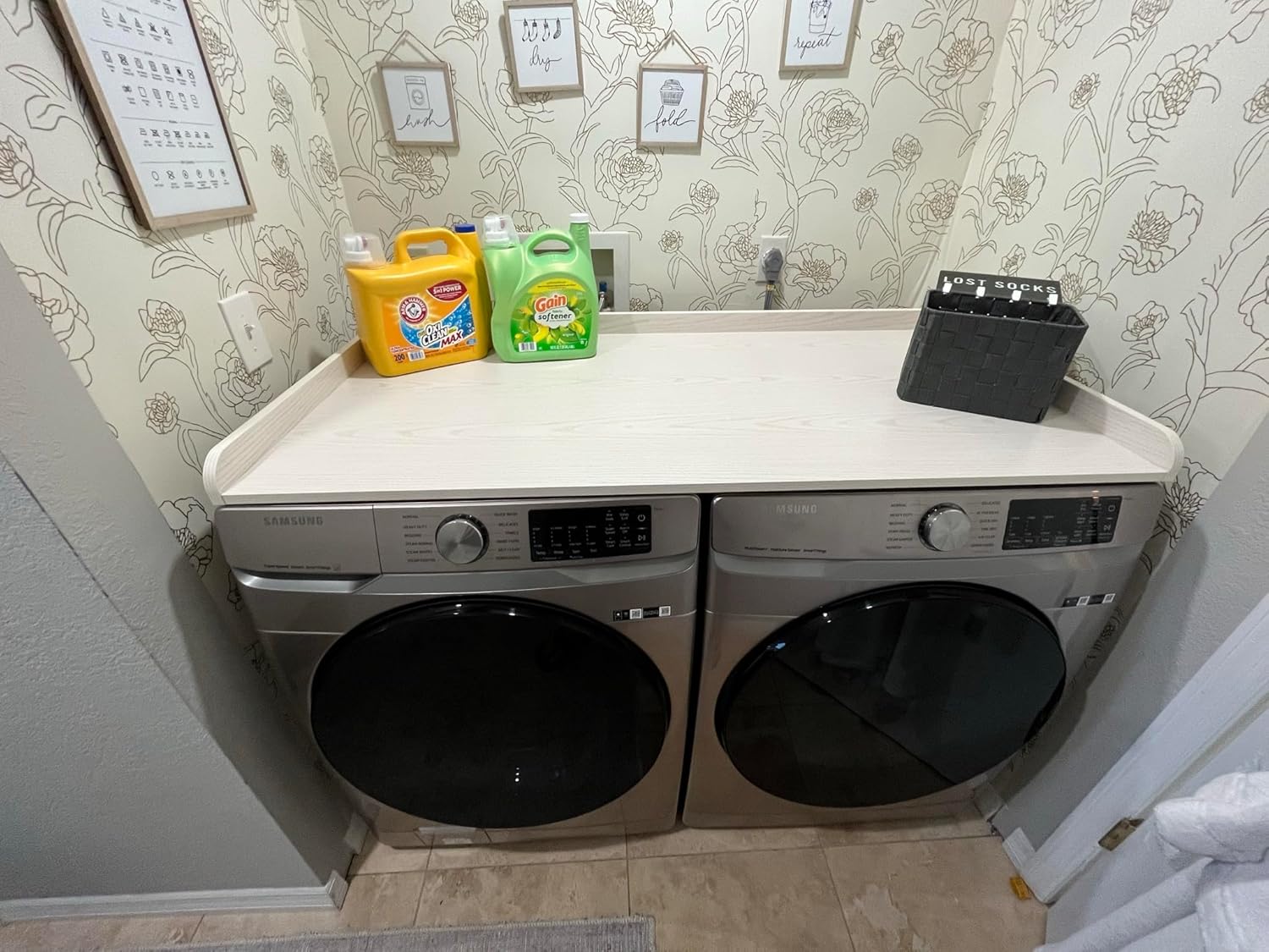 Washer and Dryer Countertop with Non-Slip Mat - 54