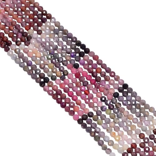 Natural Multi Spinel Gemstone Round Shape Faceted Beads 4X4mm 5 Strand 12.5