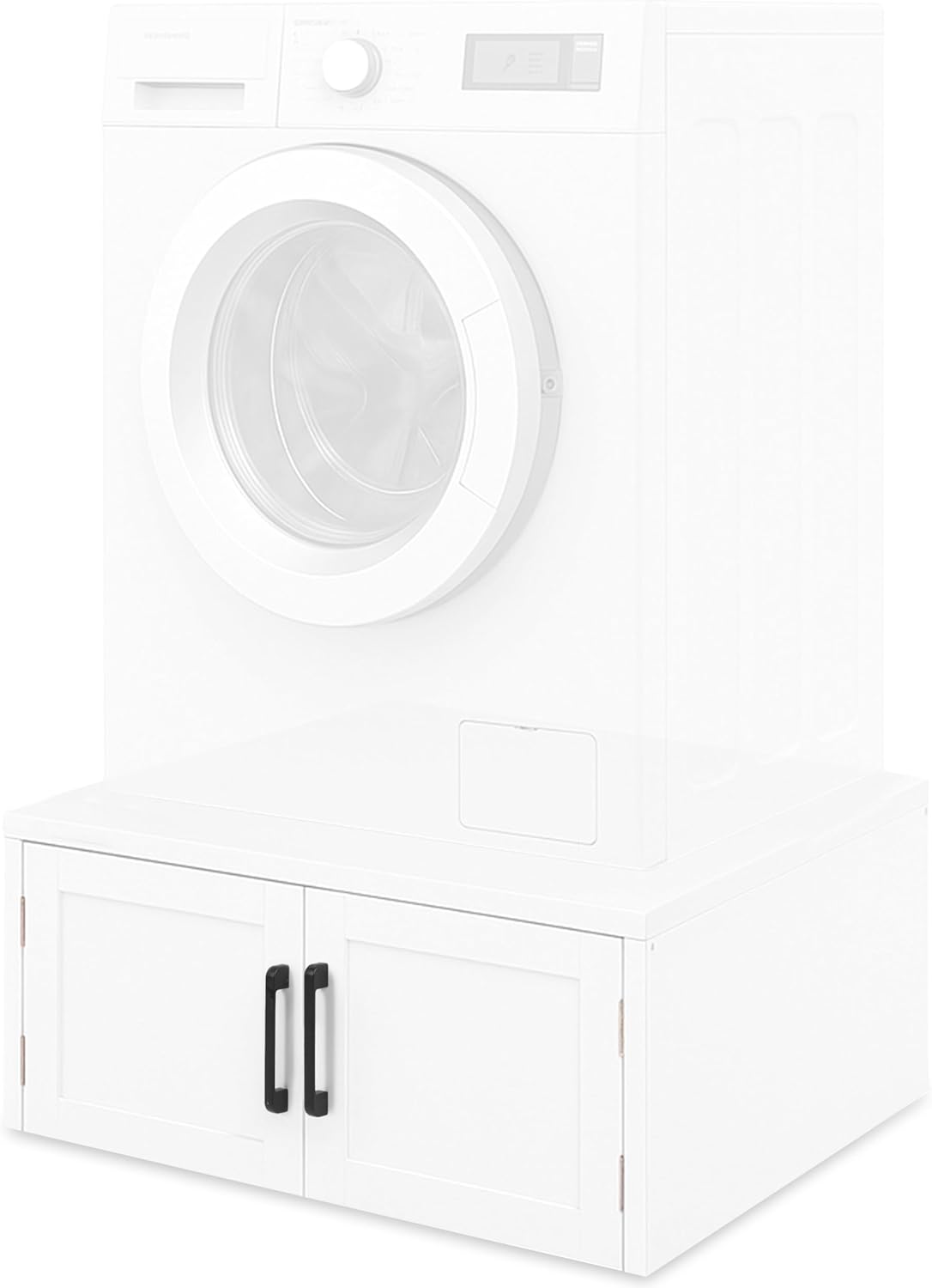 Ilyapa Washer and Dryer Stand - Universal Wooden Laundry Pedestal with Drawer - Compatible with Samsung, LG, GE, Maytag - 28x28x14 in. Patent Pending