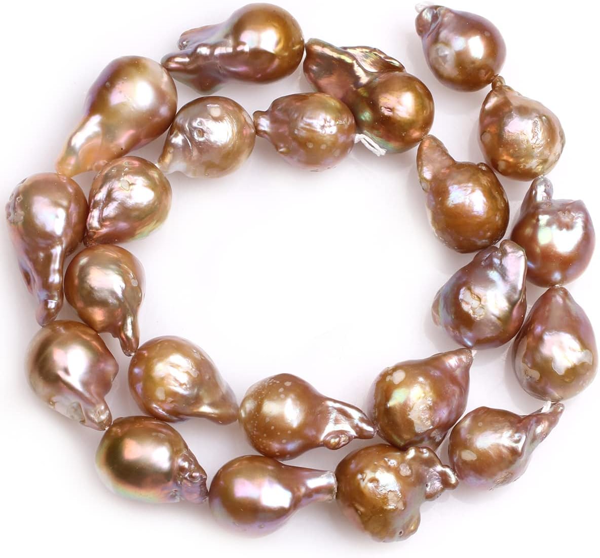 GEM-Inside Natural 14X22mm Big Larg Purple Pear Drop Nuclear Edison Pearls Stone Beads for Jewelry Making Loose Beads 15