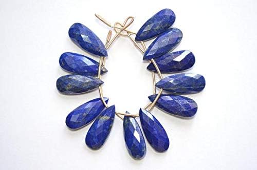 LOVEKUSH LKBEADS Lapis Lazuli 10x25mm 3 Matched Pair Large Focal Pear Pair Briolette Code-HIGH-59677