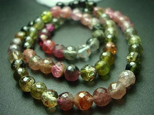 4-4.5mm, 7 Inch Long Strand, Beautiful Tourmaline Micro Faceted Round Beads Code-HIGH-62394