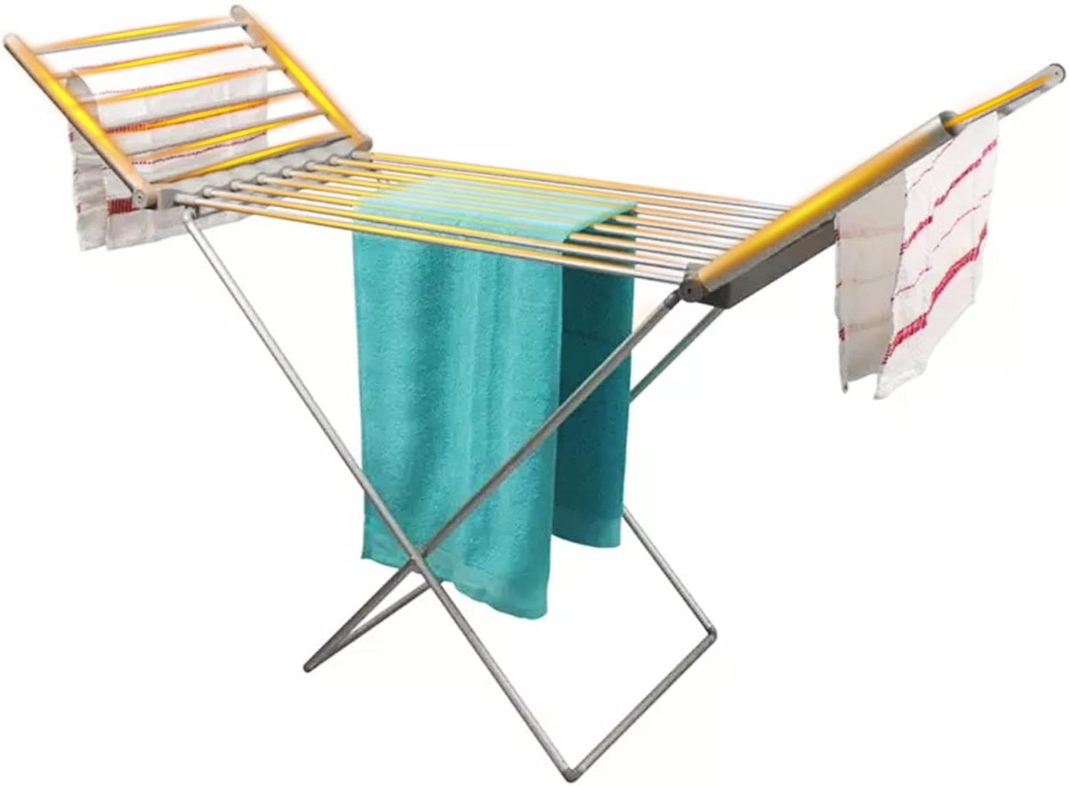 Electric Clothes Dryer, Electric Clothes Drying Rack with 20 Bars Winged, Towel Warmer, 230W Electric Dryer Indoor Horse Rack, Efficient Laundry Drying Rack for Easy Storage Dry Saves Energy