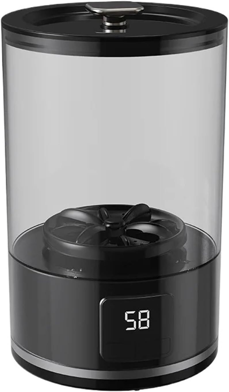 Mini Washing Machine, Power Washercharging 3-speed Adjustment For Travel Socks Underwear Wireless Portable Clothing Washing Cups,Underwear Washer(Black)