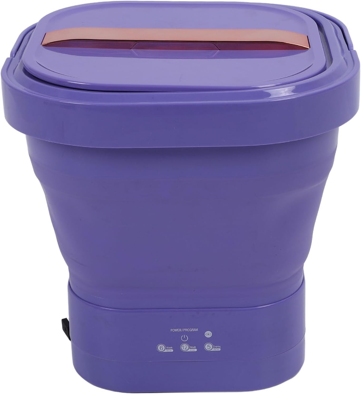 Portable Washing Machine, Mini Washer Rechargeable Folding Design Large Capacity Dryer for Apartment, Home, Hotel, Rv (Purple)