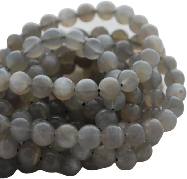13 inch Strand of Natural gem Gray Moonstone, 10mm Round Smooth Beads for DIY Jewelry Making. | Beads_03966