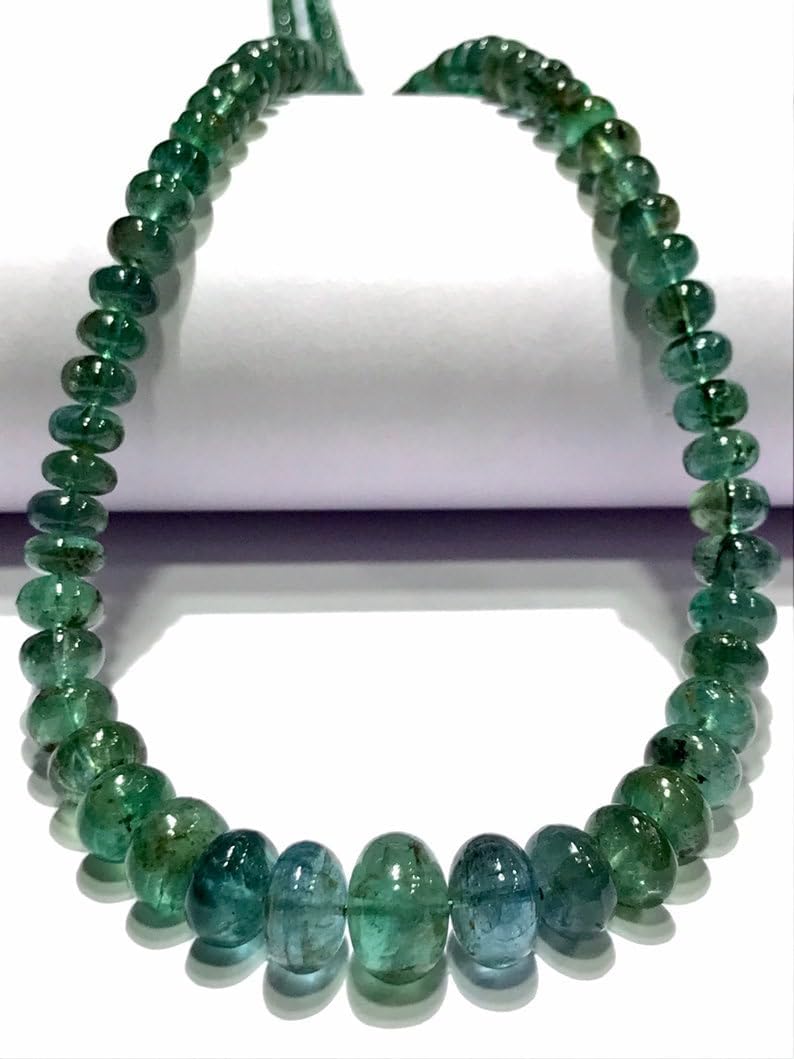 Natural Tourmaline roundelle Smooth Beads 4-9 MM 18 inch Long String Jewelry Making Gemstone Beads for Necklace Bracelet