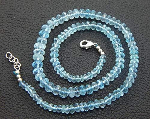 Sky Blue Topaz Rondelle Faceted 4-6 mm Huge 18.5 inches Code-HIGH-47340