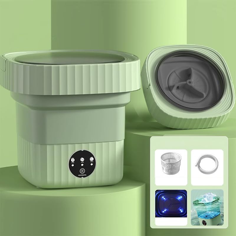 Mini Washing Machine 10L Upgraded With Spin Basket, Small Clothes Folding Washing Machine of Underwear, Portable Washer Baby and Small Clothes,Suitable for Home Apartments Dormitories, Hotels