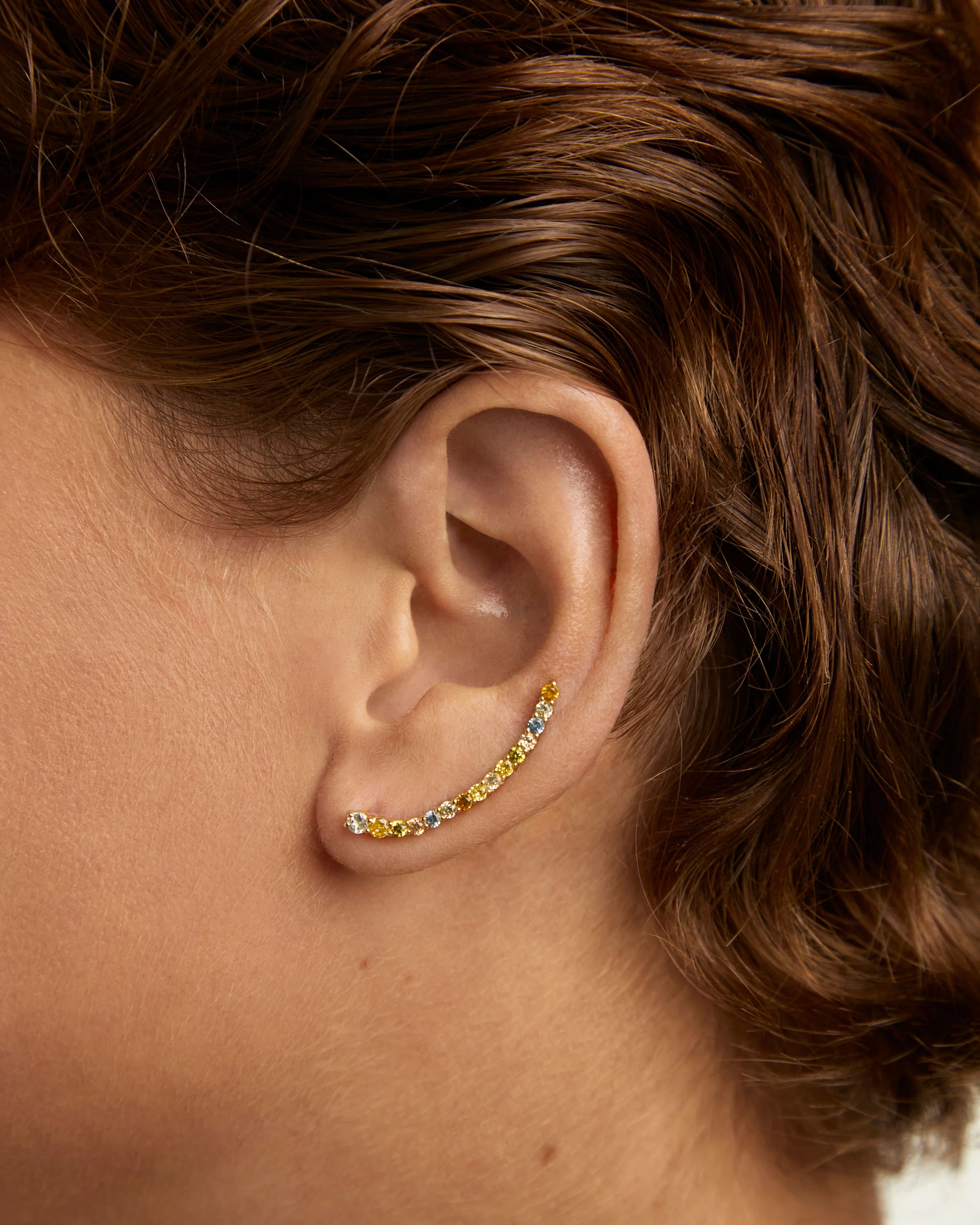 Rainbow climbing earrings