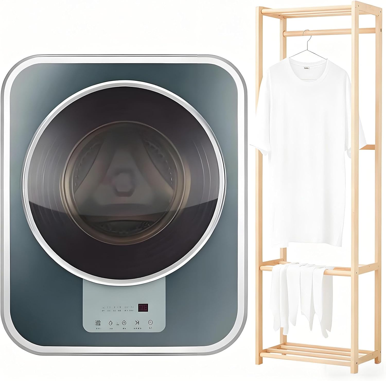 15 Minutes Quick Wash Electric Washer,Wall Mounted Washing Machine,Mini Underwear Washer,Touch Panel,Caravan Washing Machine,Intelligent Anti-Fall LightGreen