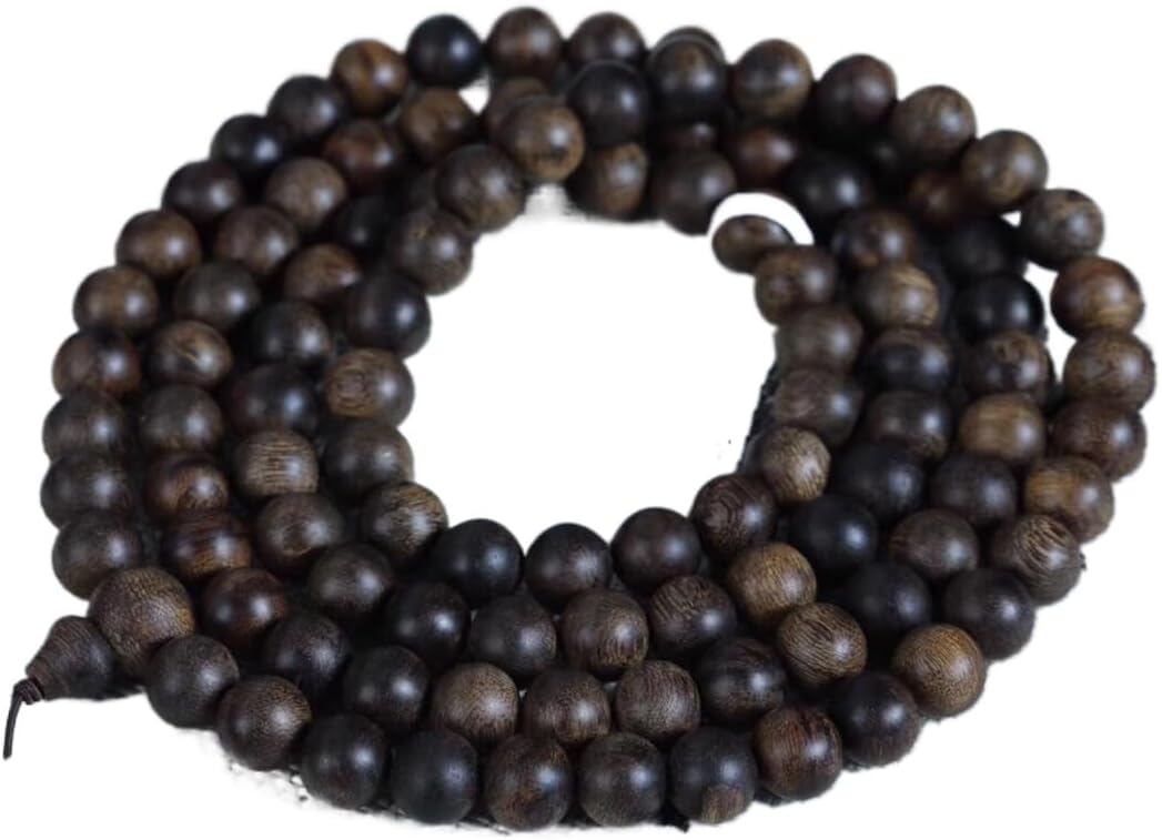 Natural Cambodian Bodhisattva Agarwood Sinking Grade Beads 10mm*108 Pieces Old Material Multi-Circle Bracelet