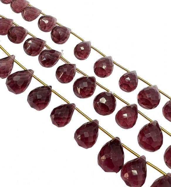 8 inches Natural Amethyst Beads Size 8x12-10x15mm Shape Drop Cut Faceted Making, Beading & Craft Supplies lot of 10 Strands CHIK-STRD-94256