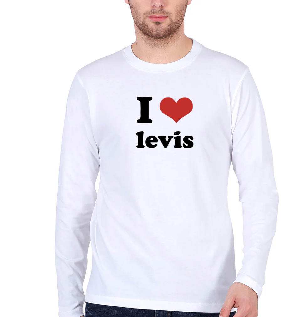 I love levis Full Sleeves T-Shirt for Men