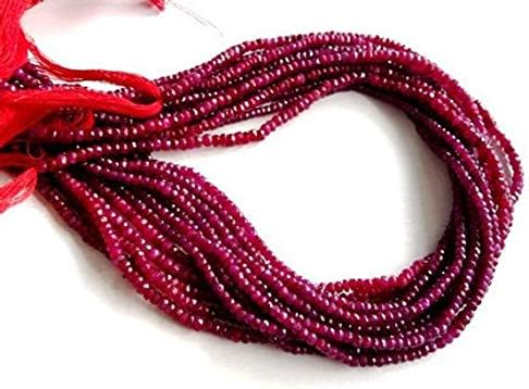 AAA Quality Ruby Micro Faceted 4 mm Pack of 10 Strings Code-HIGH-45636