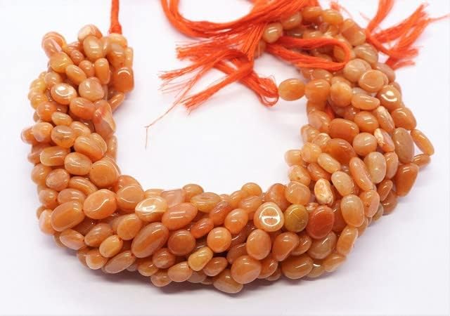 1 Strand AAA Natural Red Jade Smooth Uneven Shape Nuggets Beads, 7-8 MM Red Nuggets Beads, 13 Inch Smooth Uneven Shape Beads Strand CHIK-STNRD-27796