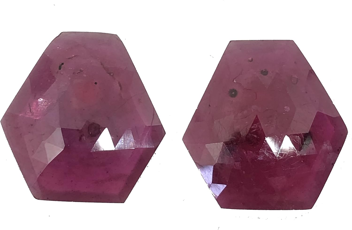 37.30 Ct Pair Ruby Fancy Shape Size 21 mm Rose Cut Faceted Attractive Good Quality Fine Loose Gemstone Best For Making Jewelry Design
