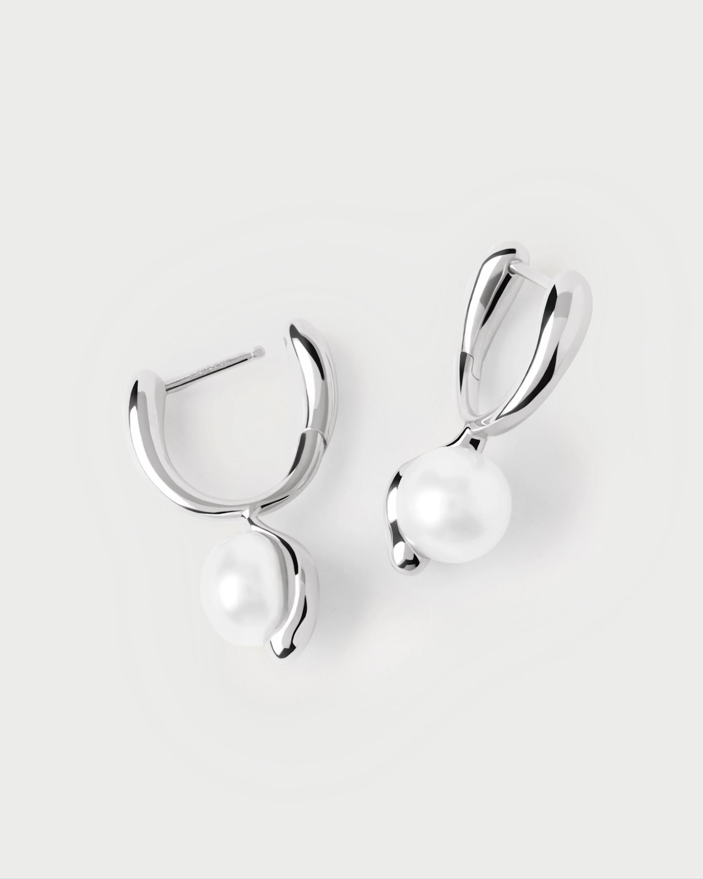 La Perla Mini silver hoops