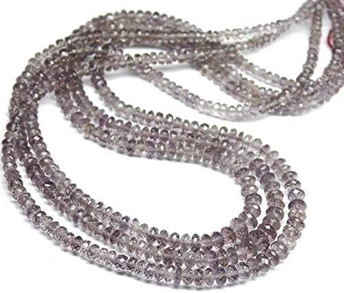 Natural Rare Scapolite Faceted Rondelle Micro Gemstone Craft Loose Beads Strand 18 Inch Long 3mm 6mm Code-HIGH-350