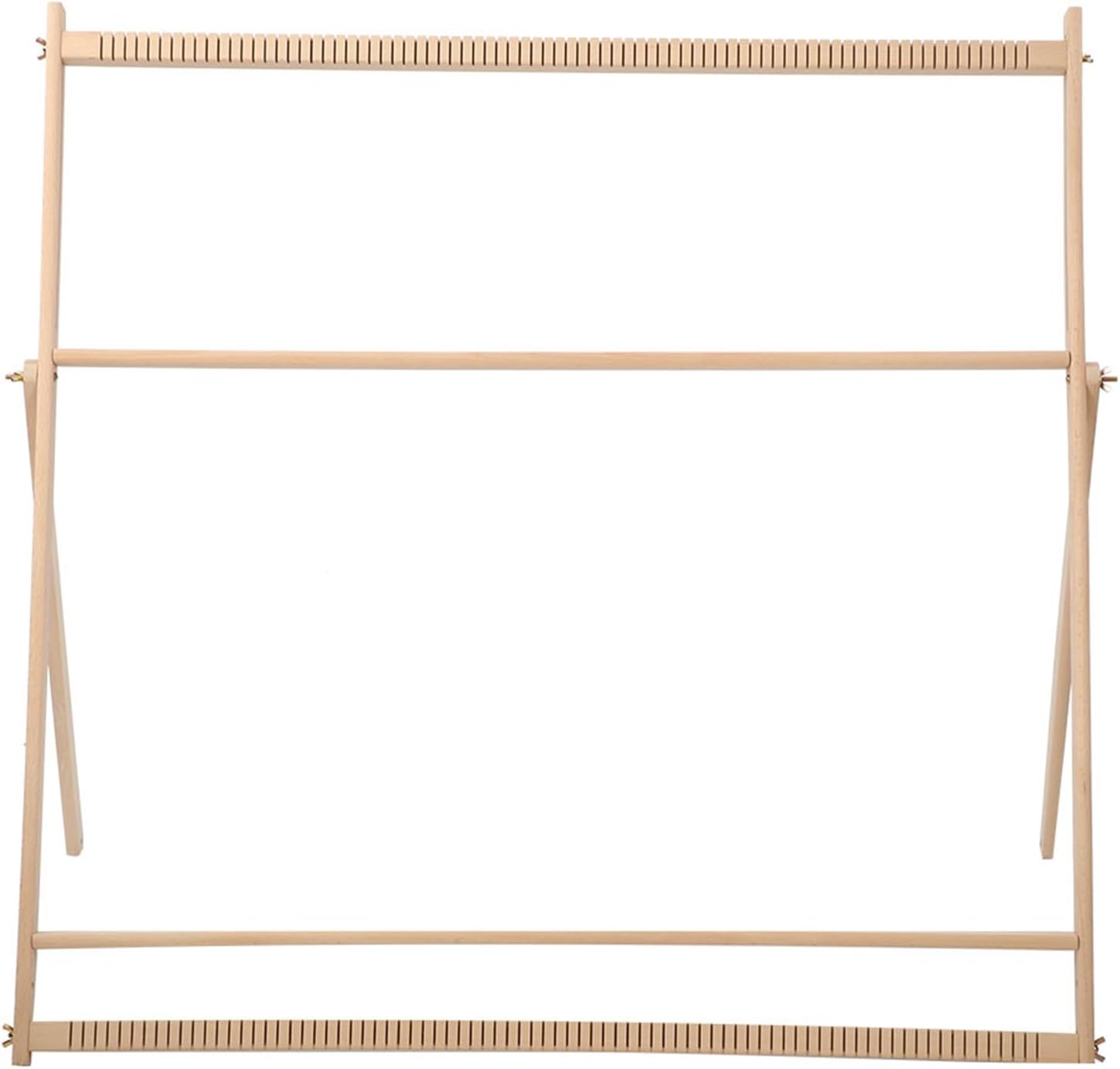 VINGVO Weaving DIY Wooden Hand Weaving Machine Adjustable Bracket Tapestry Wool Knitting Tool 89 X 88 X 3cm 60-85cm Weaving Height Knitting Machine for Beginner Adults Weaving