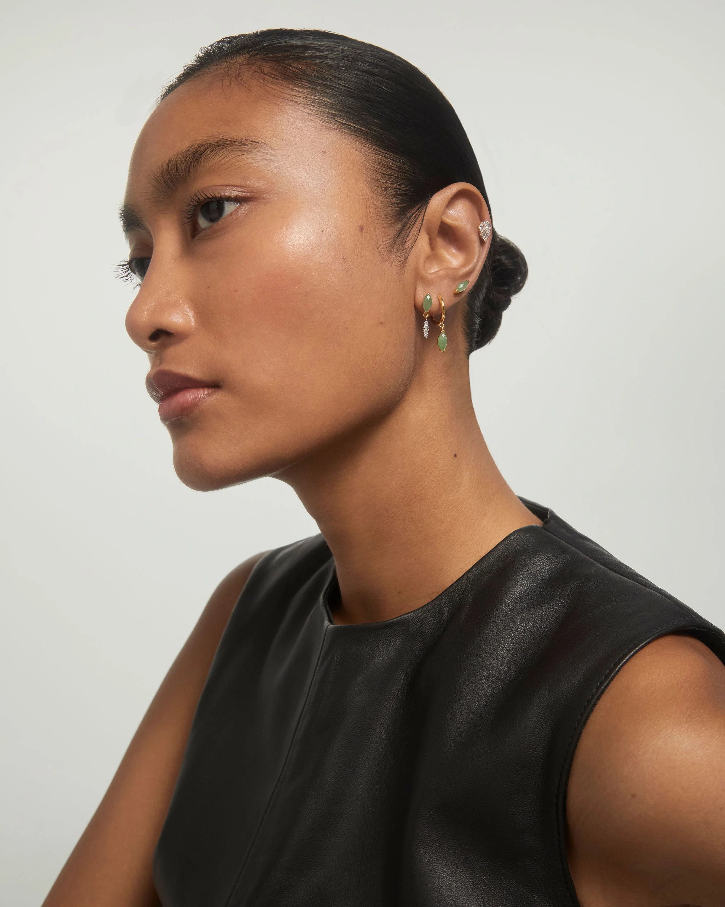 Green Aventurine Nomad Single Earring