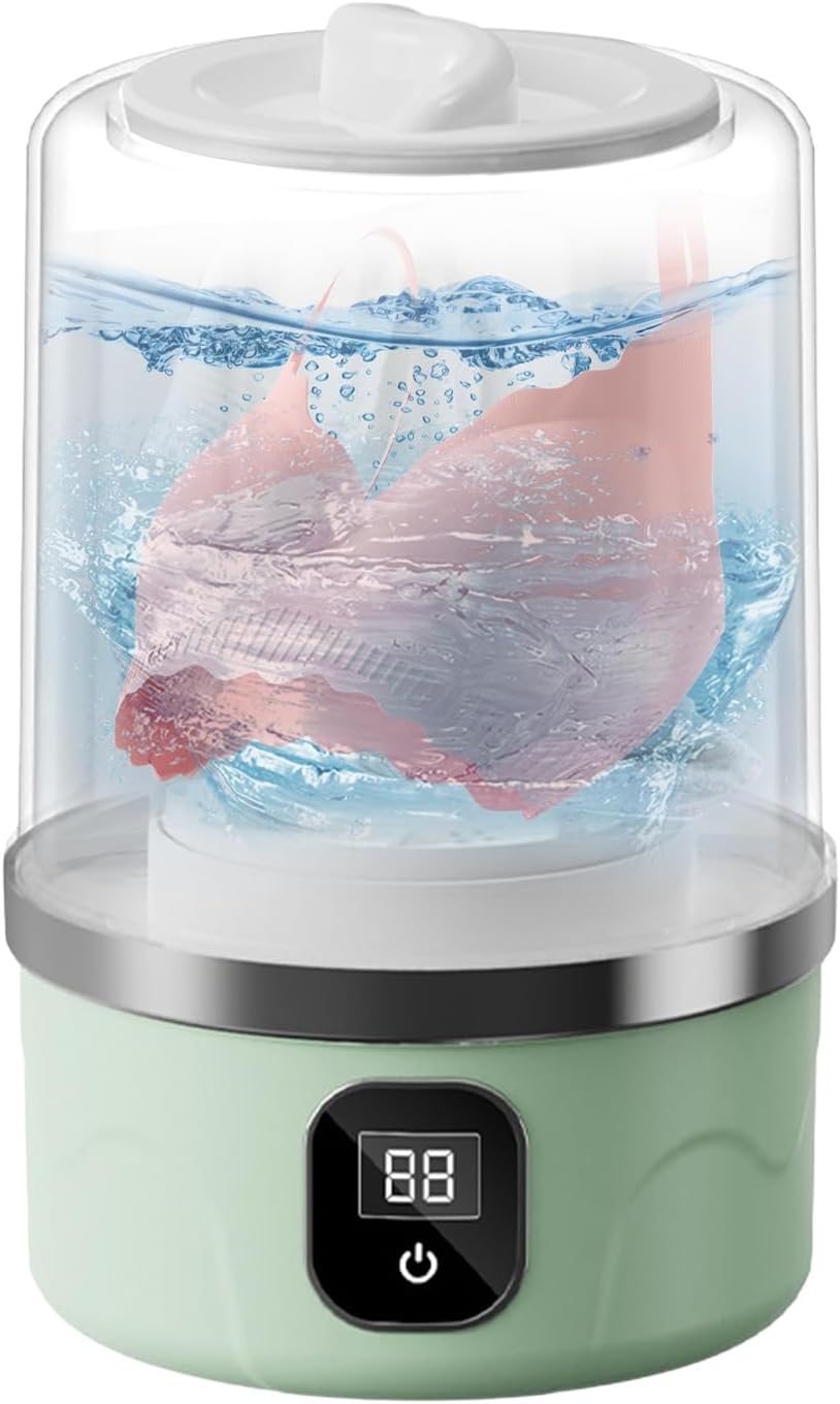 Washer Underwear Cleaning - Lightweight Small Rechargeable, Portable Laundry Machine | Compact Washing Appliance Baby Garments, Socks Towels Fine Fabrics Ideal For Home Dorm Travel Daily Quick Wash