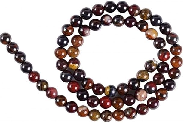 6MM Redish Tiger Iron Round Ball Loose Gemstone Beads 16'' lot of 10 Strands CHIK-STRD-96050