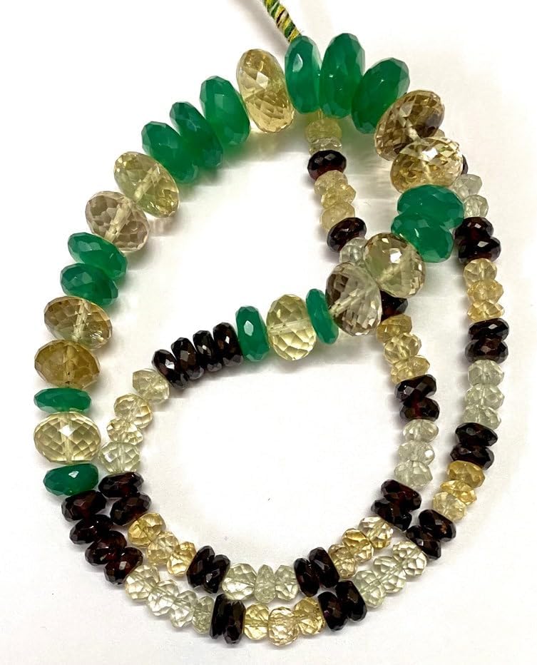 Natural Mulit gameston rondelle Faceted Beads 6x11mm 18 inch Long String Jewelry Making Gemstone Beads for Necklace Bracelet