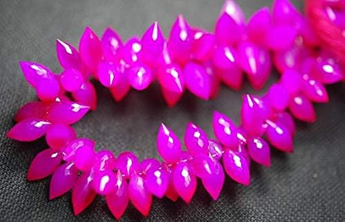 30 Pcs, Super Finest, Super Rare Shape, Pink Chalceny Faceted Dew Drops Briolettes 10-12mm Large Size Code-HIGH-56590