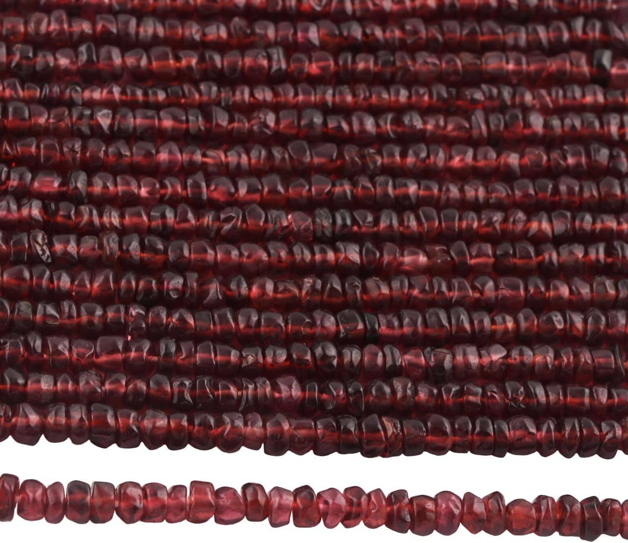 Natural Rhodolite Garnet Smooth 4.5-5mm Heishi Beads 50 Strand 13