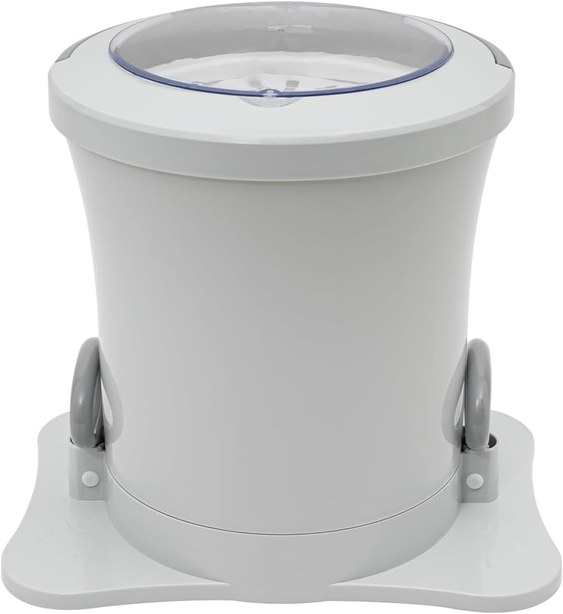 Mini Manual Dehydrator Washing Machine,Portable Foot Operated Non-Electric Dehydrator, Compact Washer Spin Dryer for Baby Clothes, Underwear or Small Items, Apartment, Dorm, Camping (White)