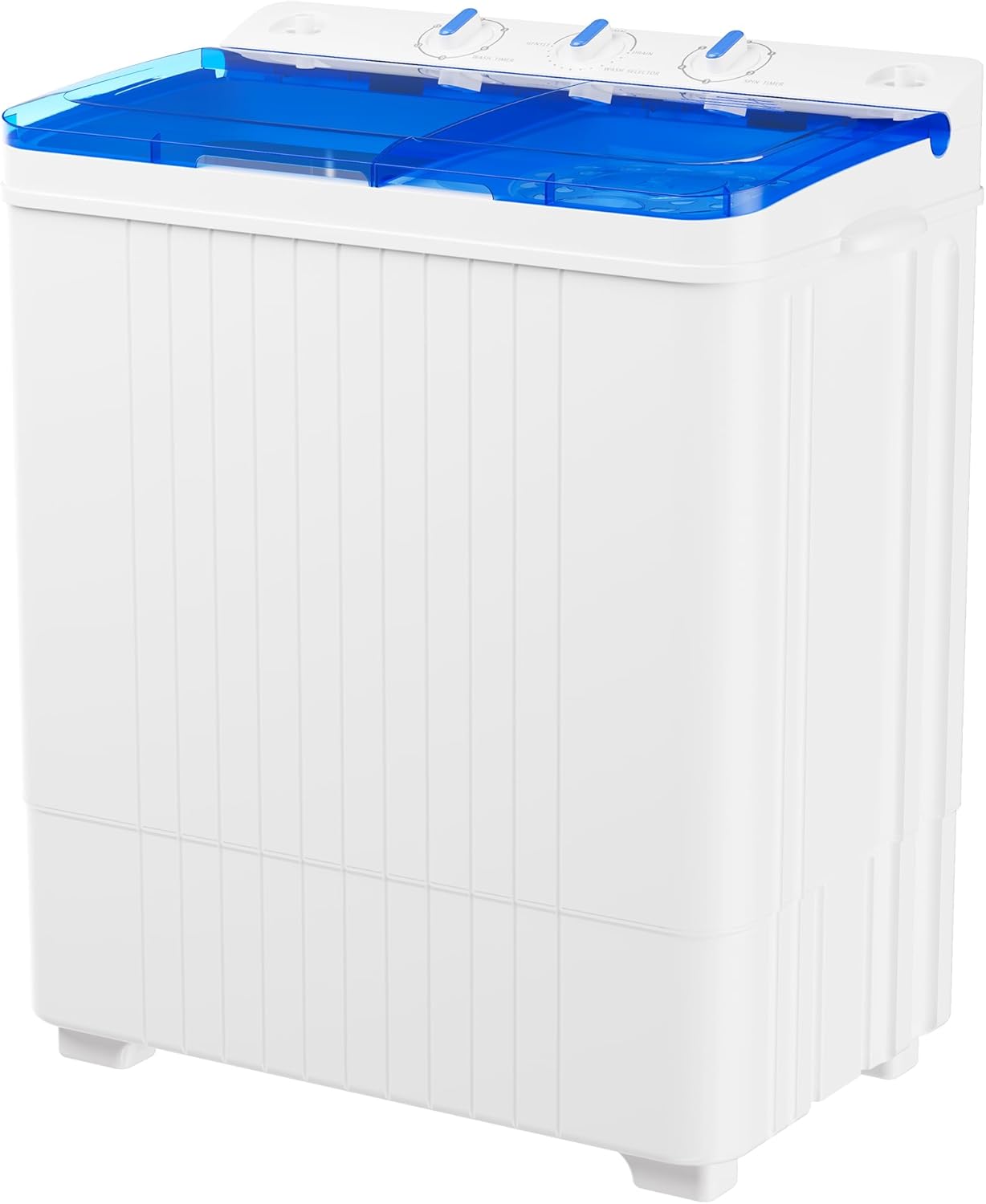 Superday Portable Washing Machine with Longer Hose, 28Lbs Compact Mini Washer and Dryer Combo,Twin Tub Washing Machine Laundry Compact Washer spinner Combo for Apartments RVs and Dorms(Blue)