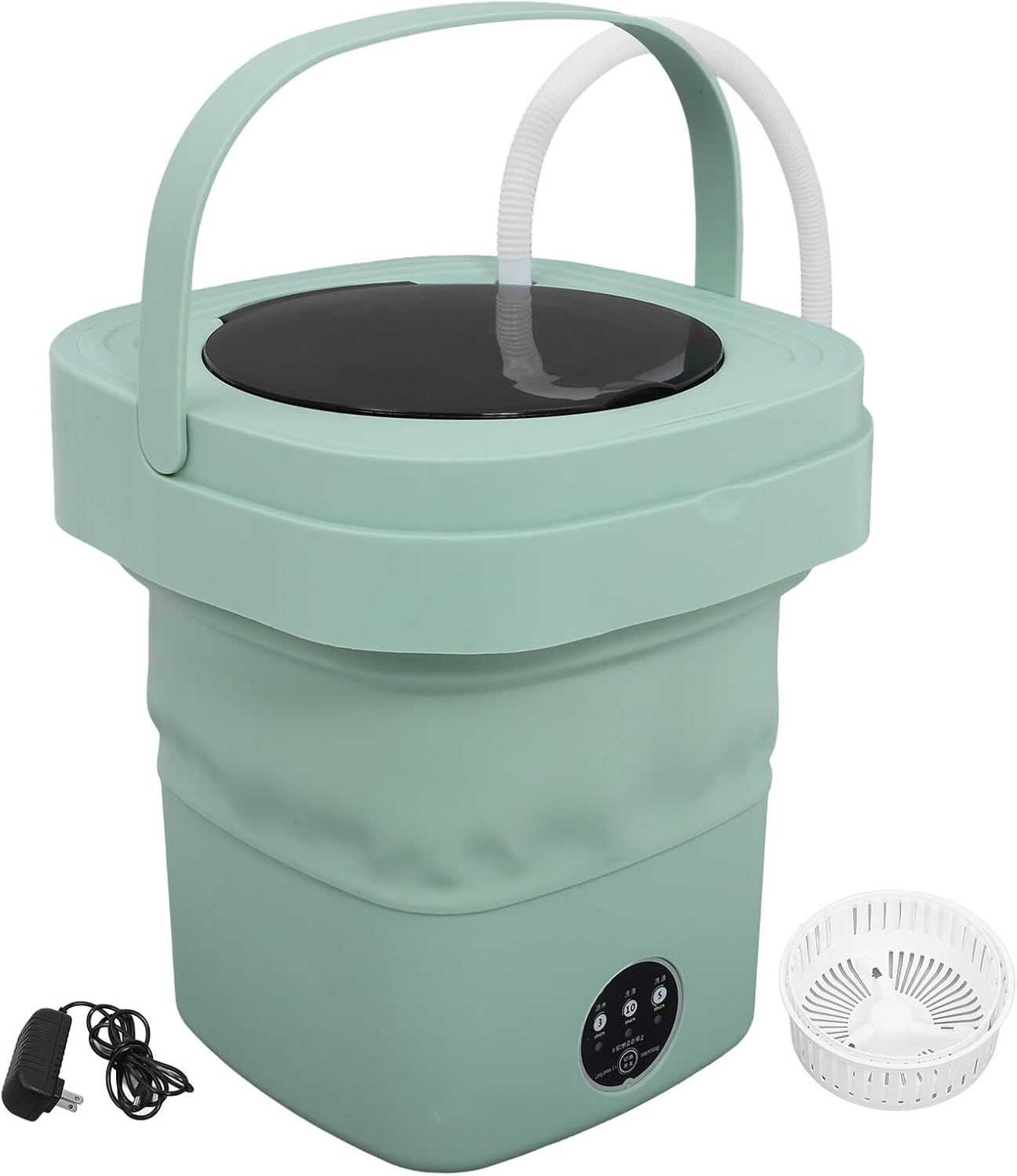 Portable Mini Washing Machine Capacity Foldable Washer with Spin Dryer for Home Dormitory Lightweight Compact Small Laundry Appliance