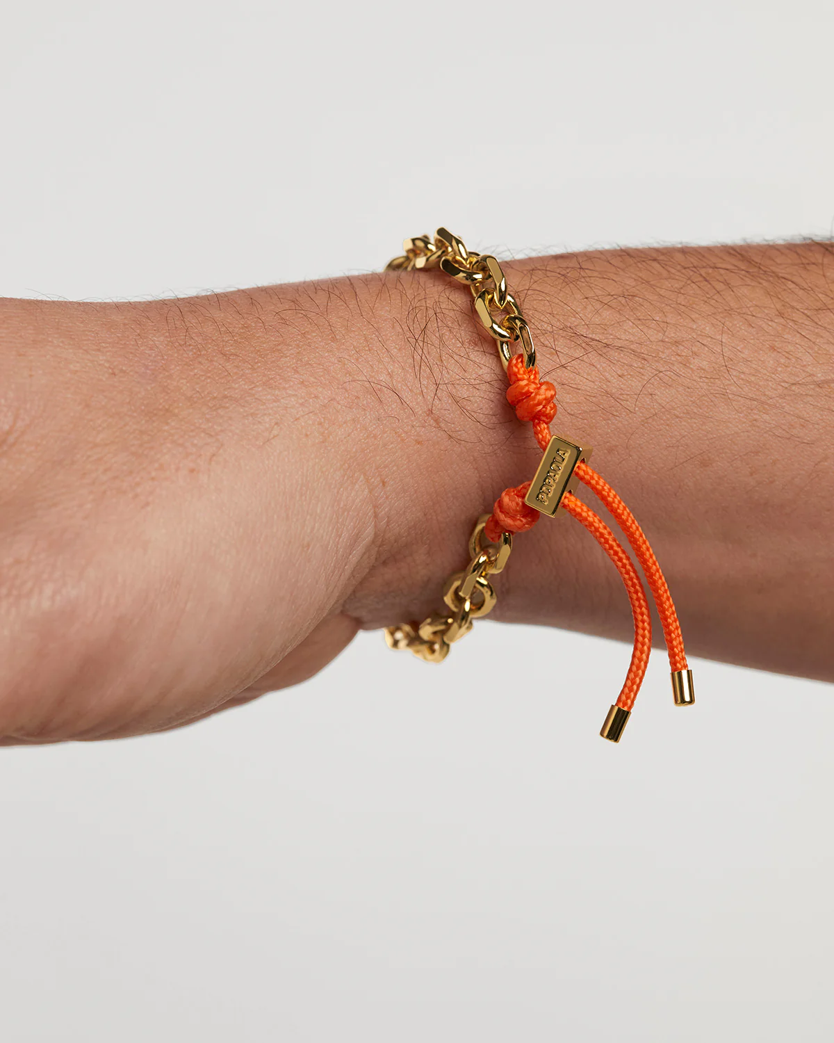 Tangerine Essential Rope and Chain Bracelet
