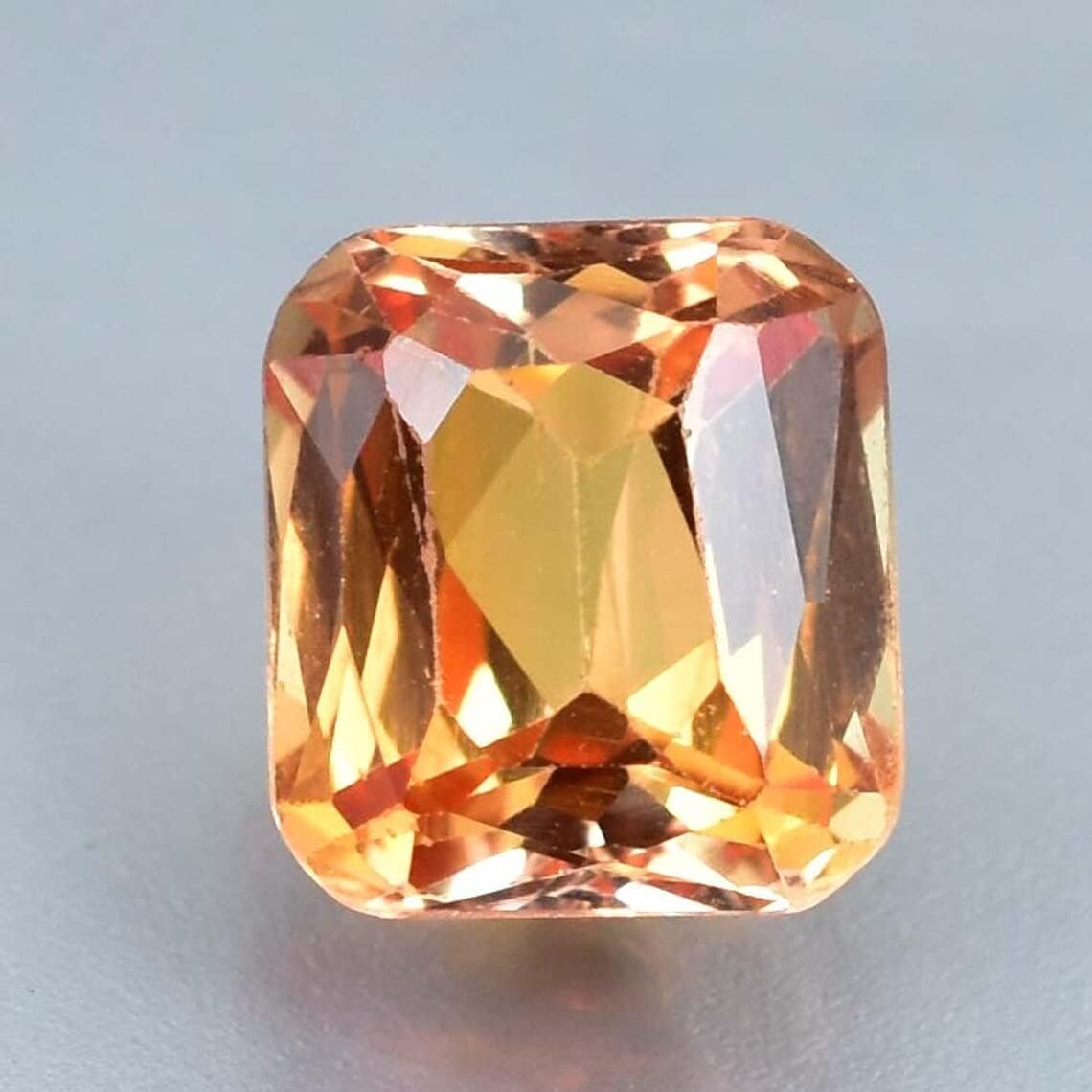 AAA+ Flawless Bi-Colour Ceylon Padparadscha Sapphire (GIT) Certified Loose Scissor Cut Sapphire Gemstone 6.95 Ct