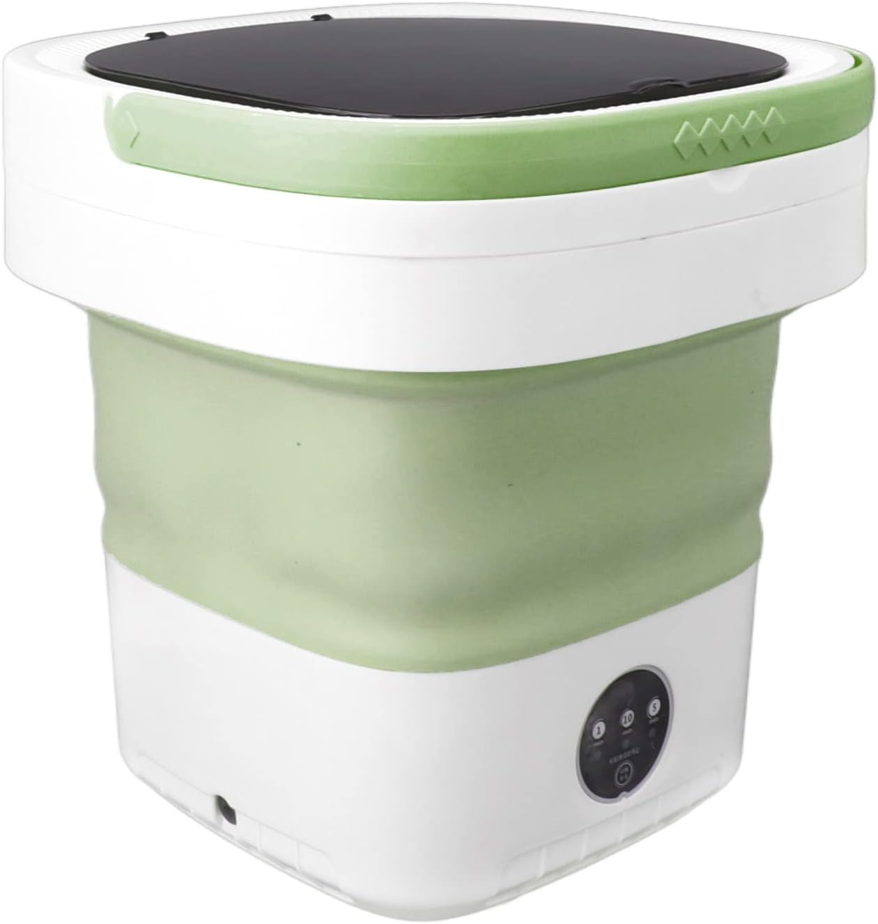 Mini Portable Washing Machine, Foldable Small Washer and Dryer Combo, 7.5L Bucket Washer with Drain Basket for Underwear, Socks, Baby Clothes, Laundry, Apartment, Dorm, Travel (US Plug)