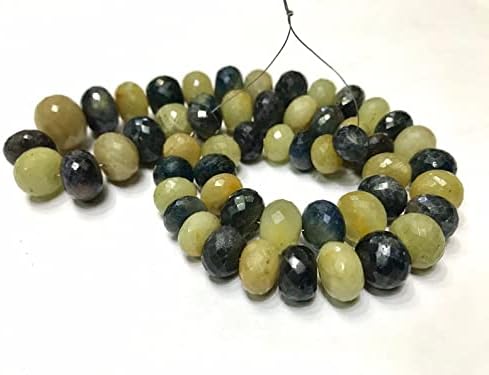 Natural Natural Multi Wonder Sapphire roundelle facated Beads 10-13 mm 18 inch Long String Jewelry Making Gemstone Beads for Necklace Bracelet